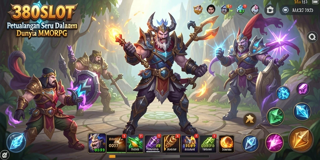 Tangkapan layar menunjukkan aksi seru dalam 380SLOT MMORPG.