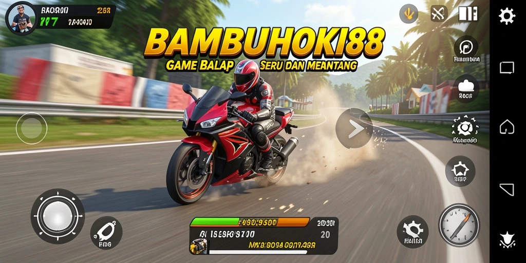 Tangkapan layar <strong>BAMBUHOKI88</strong> memperlihatkan momen balap motor yang mendebarkan.