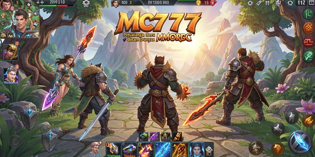 Tangkap layar gameplay MC777 yang menampilkan pertempuran seru antar pemain.