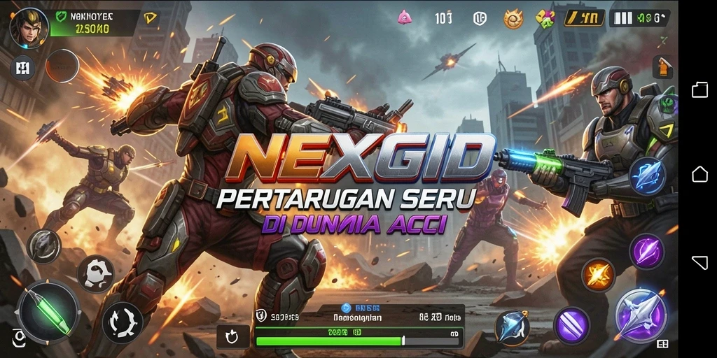 Gameplay aksi intens dari NEXGID yang memukau.