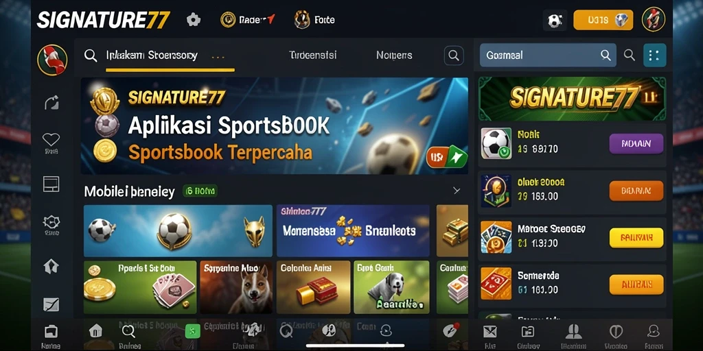 Tampilan gameplay menarik dari aplikasi Sportsbook SIGNATURE77.