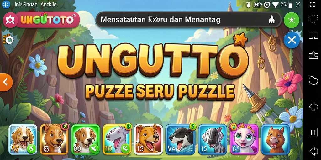 Screenshot gameplay UNGUTOTO menampilkan tantangan puzzle yang menarik.